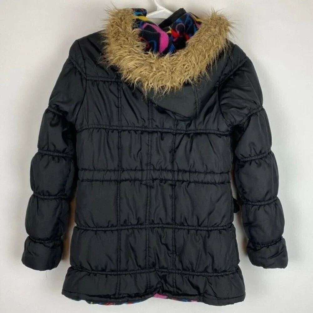 Urban Republic Girls Collection Puffer Jacket Large Black Hoodie Coat